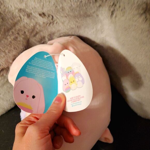 NWT Bop 8" Bunny Fuzzy Rainbow Belly - Picture 4 of 7